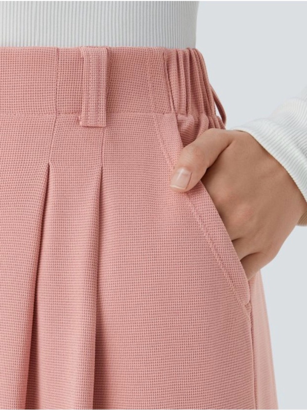 Halara Flex™ High Waisted Pocket Wide Leg Waffle Work Pants NWT M Office Casual - Picture 5 of 10